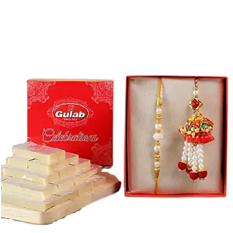 Rakhi with Kaju Katli